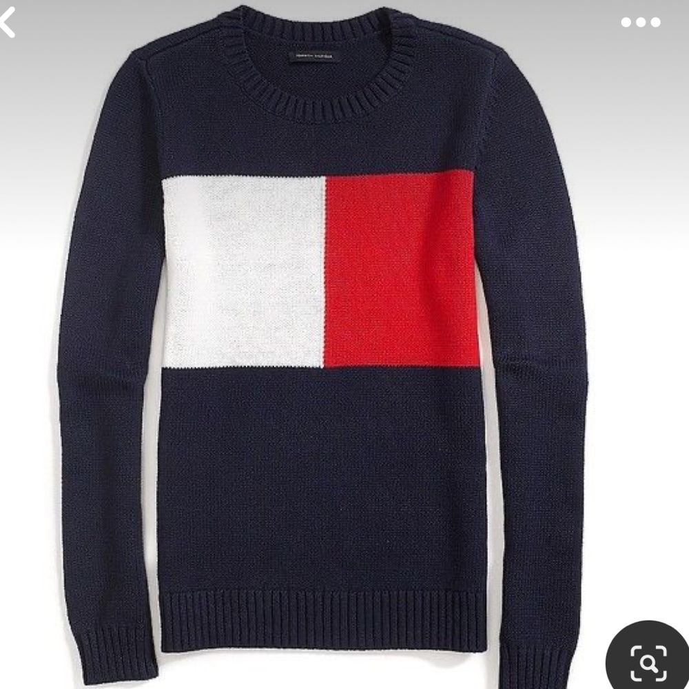 Tommy Hildiger Navy Logo Heritage Sweater